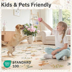 Soalmost Dog 6x9 Area Rugs for Living Room, Washable Animal Soft Rug Beige | - Image 5