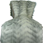 White Fox Faux Fur Throw Blanket & Bedspread - White Gray Fox Fur Throw - Luxury Fox Faux Fur - Soft Faux Fur Blanket, Made in US, 16483
