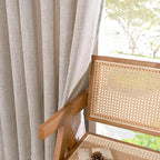 YoungsTex Linen Semi Sheer Curtains 63 Inch Length, Light Filtering Drapes | - Image 9