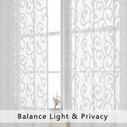 Furman Sheer White Curtains 90 inches Long - Image 3