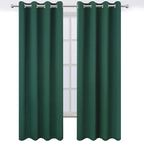 Dark Green Thermal Blackout Curtains/52 x 95 Inch/Set of 2 Panels Room - Image 2