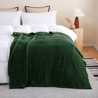 Dark Green Fleece Throw Blanket 50”×70” - Image 3