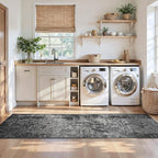 2x10 Black Rug Runners for Hallways Kitchen Runner Rug Non Slip Washable Black - Image 4