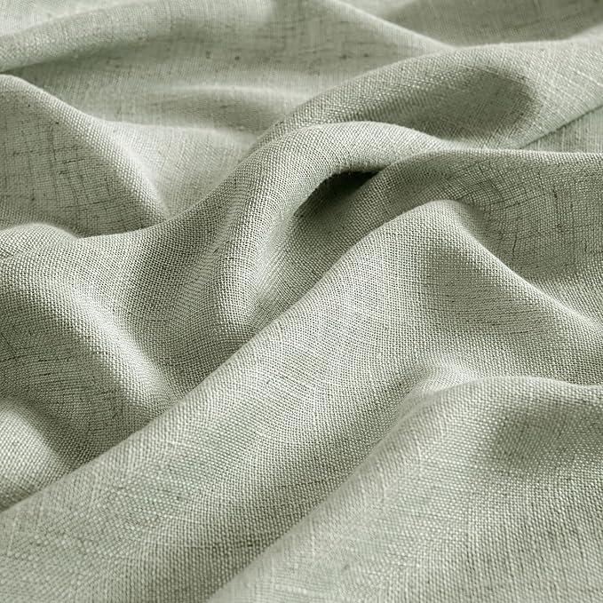 MIULEE Sage Linen Curtains 52x84 Inch Long - Image 4