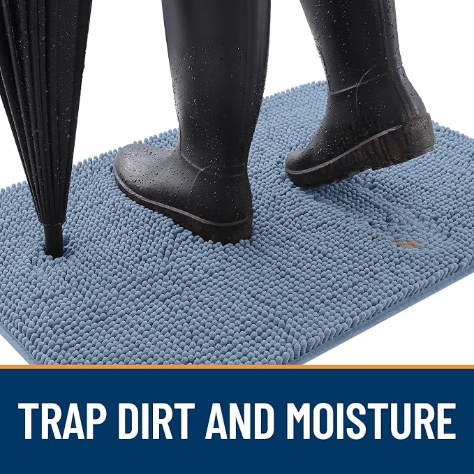 OLANLY Dog Door Mat for Muddy Paws 59x24, Super Absorbent Chenille Mud Mat | - Image 2
