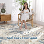 LOONGRUG 10x13 Area Rug Washable Large Neutral Modern Living Room Rug | - Image 3