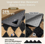 Ophanie 8x10 Black & Beige Diamond Checkered Rugs - Image 4