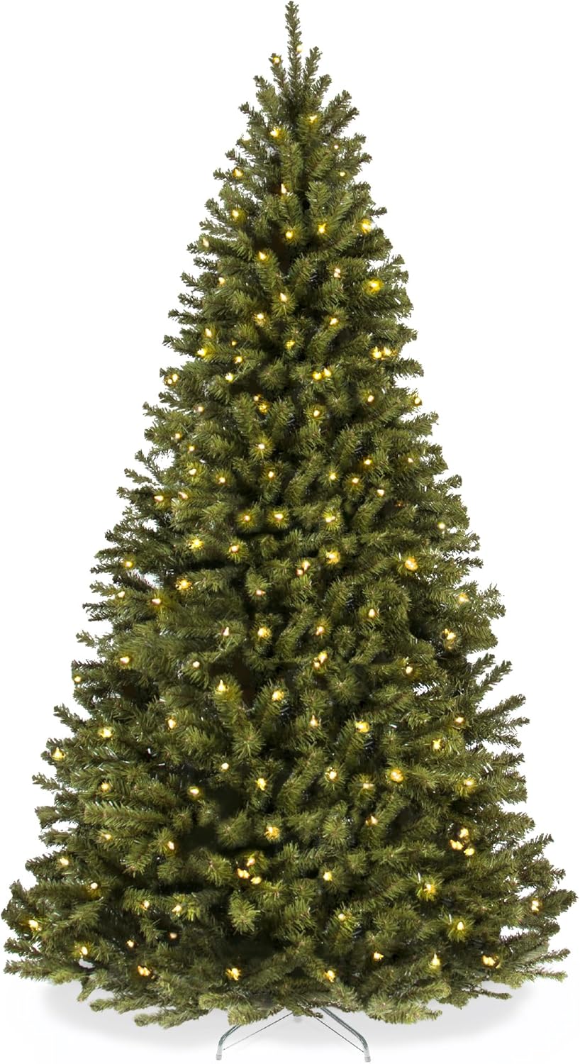 Best Choice Products 6ft Pre-Lit Spruce Artificial Holiday Christmas Tree for Home, Office, Party Decoration w/ 250 Incandescent Lights, 798 Branch Tips, Easy Assembly, Metal Hinges & Foldable Base