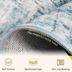RELEANY Washable 5'x7' Abstract Area Rug - Image 4