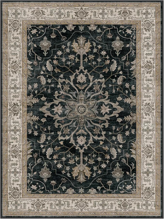 RELEANY Washable Area Rug, Small 2'x4', Water Repellent, Pet Friendly, Vintage - Image 8