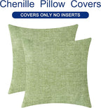 CaliTime Decorative Couch Throw Pillow Covers 16 X 16 Inches Sage Green | Pack - Image 6