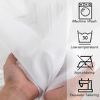Simplebrand Sheer White Curtains 108 Inches Long, Extra Long Rod Pocket Solid - Image 9