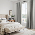 Topfinel Frost Grey Linen Curtains 84 Inches Long 2 Panels Set - Image 5