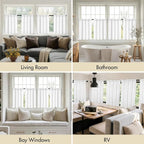 MIULEE 4 Panel Set Short Bedroom Blackout Curtains 54 Inch Long Pure White | - Image 6