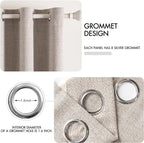 MIULEE 100% Blackout Linen Curtains - Image 4
