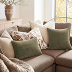 Fancy Homi 2 Packs Olive Green Lumbar Decorative Throw Pillow Covers 16x28 Inch - Image 5