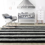 5x7 Black and Grey Fluffy Soft Area Rug Non-Slip - Image 7