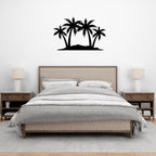 METALPLEX Palm Tree Metal Wall Art - Durable And Rust-free Indoor & Outdoor Aluminum Composite Wall Decor - Home Decor Wall Art For Living Room And Bedroom Decorations - Black (35"x23")