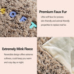 GONAAP Fuzzy Faux Fur Throw Blanket Twin Size Frosty Brown Super Soft Cozy Plush Fuzzy Shaggy Blanket for Couch Sofa Bed (Frosty Brown, Twin(60"x80"))