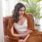 inhand Knitted Throw Blanket for Couch and Bed, Soft Living Room Home Decor Knitted Blanket with Tassel, Outdoor Lightweight Breathable Summer Blanket, Farmhouse Warm Woven Decorative, 50"x60"