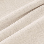 MIULEE 100% Blackout Linen Curtains 42 x 84 Inch Cream Beige 2 Panels | Thermal - Image 9