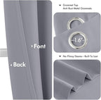 MIULEE Blackout Curtains for Bedroom 2 Panels 40 x 63 Inch Long Silver Grey | - Image 4