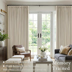 Oatmeal Beige Extra Wide Blackout 60 x 92 Inch Pinch Pleat Curtains 1 Panel | - Image 5