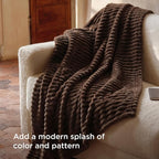 Bedsure Soft Throw Blanket for Couch Decor Gifts Chocolate Brown 50"x70" | - Image 3