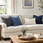 MIULEE Dusty Blue Decorative Euro Sham Pillow Covers 24x24 Inch 2 Pack | - Image 5