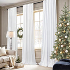 Neutral 10ft Blackout Curtains 120 Inches Long Elegant Cottage Floor Length - Image 7