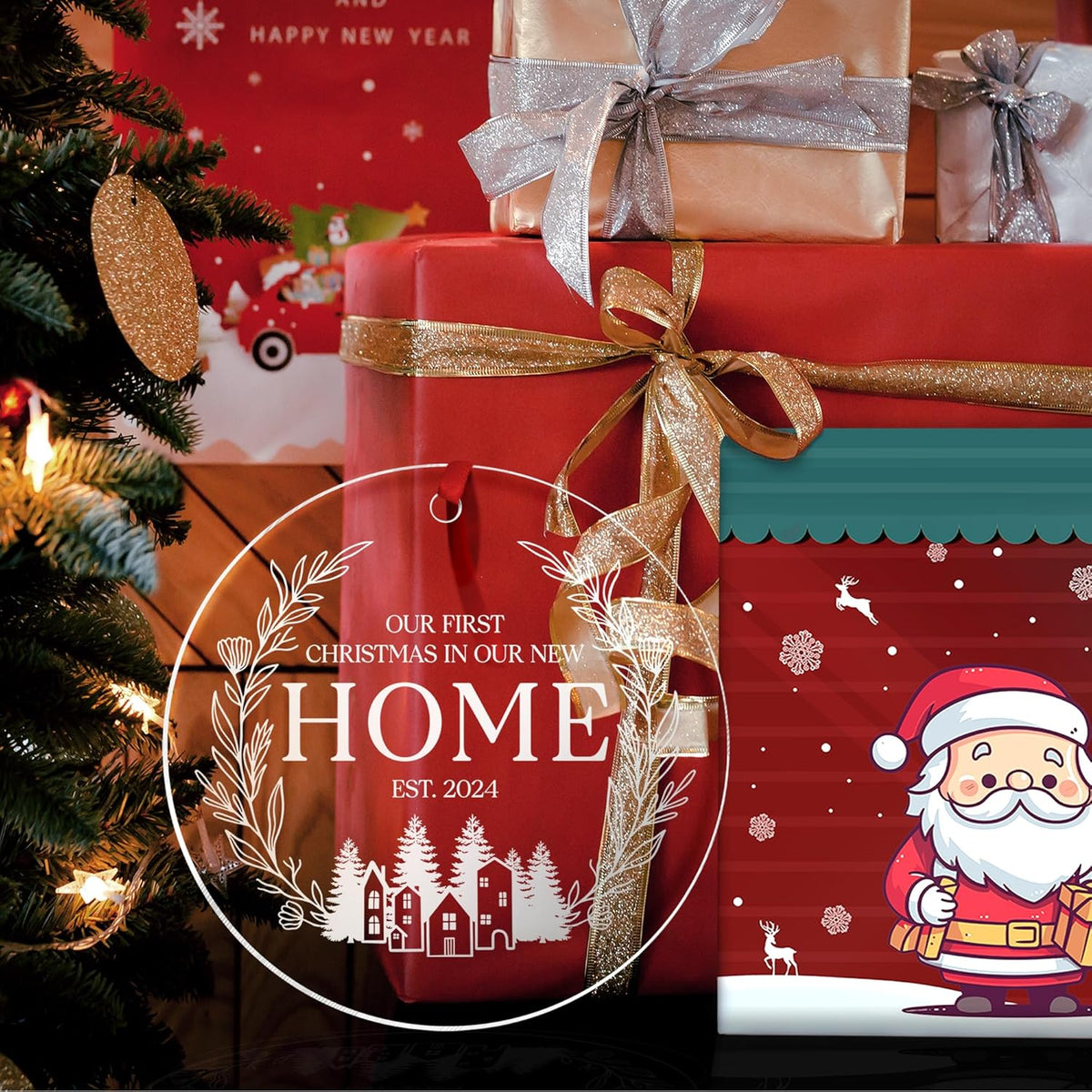 New Home Ornament 2024, Our First Christmas in Our New Home 2024, New House Gift Ideas for Couple, Welcome Home Gifts, Housewarming Gifts
