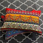 ABREEZE 3Pcs Bohemia Retro Bedding Ethnic Vintage Floral Duvet Cover Boho Bedding 100% Brushed Cotton Bedding Sets Damask Paisley Coloful Mandala Down Comforter Cover,Cal.King