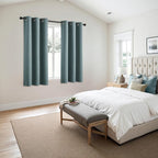MIULEE Blackout Curtains for Bedroom 2 Panels 40 x 63 Inch Long Dusty Blue | - Image 6