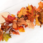 3 Pack Fall Maple Leaf Garland Artificial Maple Garland, Autumn Hanging Fall Leave Vines for Indoor Outdoor Wedding Thanksgiving Dinner Party Decor