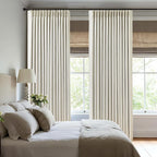 Pinch Pleated Linen Curtains 100% Blackout 102 Inches Long - Image 3