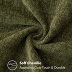 MIULEE Decorative Couch Throw Pillow Covers 20x20 Inch Olive Green 2 Pack | - Image 3