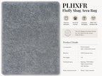 PLHXFR 6x9 Area Rugs Living Room: Fluffy Bedroom Rug Shag Carpet Grey | Upgrade - Image 4