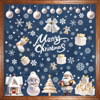 251PCS Christmas Window Clings Stickers for Glass, Xmas Decals Decorations Holiday Snowflakes Santa Snowman Gift and Reindeer Winter Wonderland Decals for Party