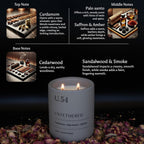 U.54 Luxury Scented Candle – Cardamom, Palo Santo & Amber | Hand-Poured in USA w/ 100% Natural Coconut & Apricot Wax | Double Wick, Long-Lasting Aromatherapy Candle for Home, Gift & Relaxing (12.5 oz)