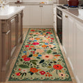 Runner Rug for Hallways Kitchen Rug Non Slip 2'x 6' Washable Rugs with Rubber Backing Soft Floral Carpet Runner for Hallways, Kitchen, Laundry, Bedroom, Bathroom(Green)