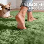 OLANLY Green Round Rugs for Bedroom - Image 4