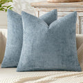 MIULEE Decorative Couch Throw Pillow Covers 22x22 Inch Coastal Blue 2 Pack | by MIULEE