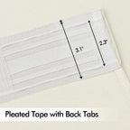 MIULEE Cream Back Tab Blackout Curtains 52x120 Inch Long 2 Panels Set | Rod - Image 4