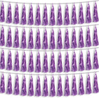 4P Light Purple Foil Fringe Metallic Streamers Banner Tassel Garland for Parade Floats, Bachelorette, Wedding, Birthday, Halloween, Christmas, Bridal/Baby Shower Party Decorations