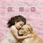 5x7 Pink Fluffy Soft Area Rug Non-Slip - Image 7