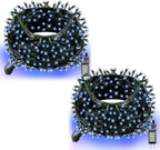 Dazzle Bright 132FT 400 LED Christmas Lights, Christmas String Lights Plug in with 8 Modes, Waterproof Christmas Decorations for Xmas Indoor Outdoor Party Home Tree Decor, Blue