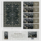 5x7 Area Rugs Living Room: Washable Vintage Rug - Image 2