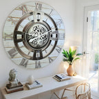 The Gears Clock Real Moving Gear Wall Clock England Line (Desert Beige, 24 inches (60 cm))