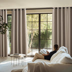 NICETOWN Farmhouse Style 100% Blackout Crisp Faux Linen Curtains 90 inches Long - Image 8