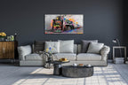 JKWALL77 Graffiti Train Wall-Art - Banksy Canvas Wall Art For Living Room - Modern Art Wall Decor Ready To Hang Size 40" x 20"